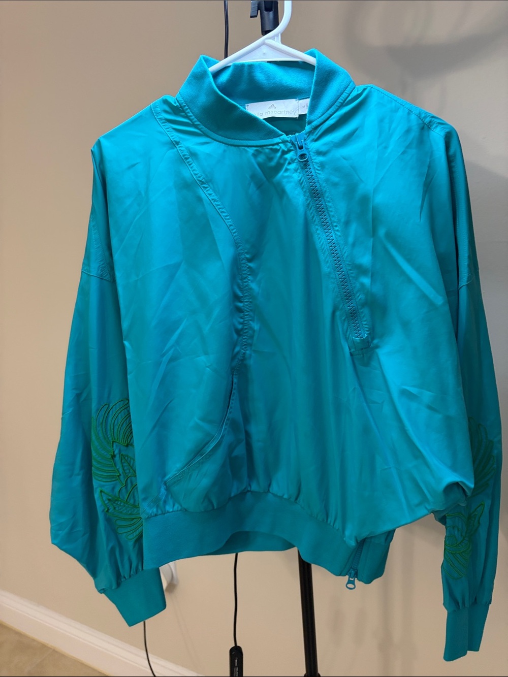 Stella McCartney Turquoise Lightweight Bomber Jacket
